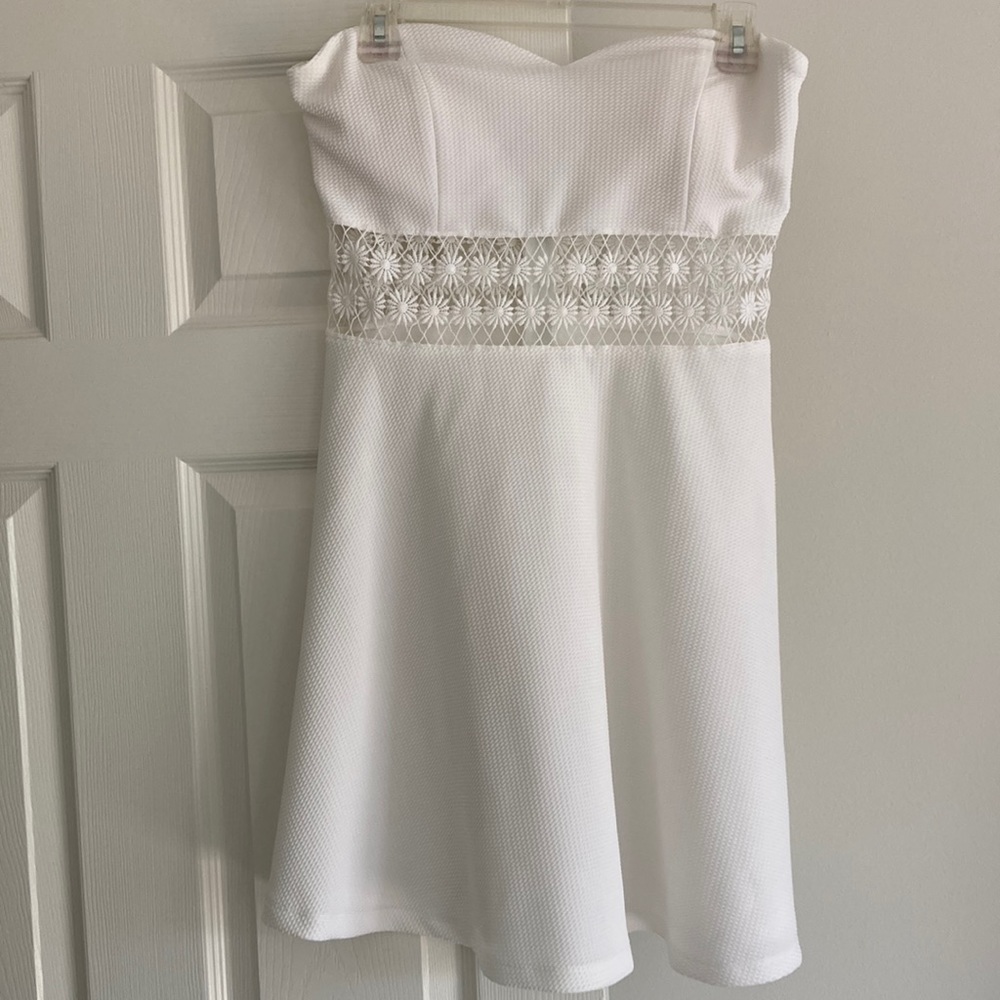 White Strapless Dress